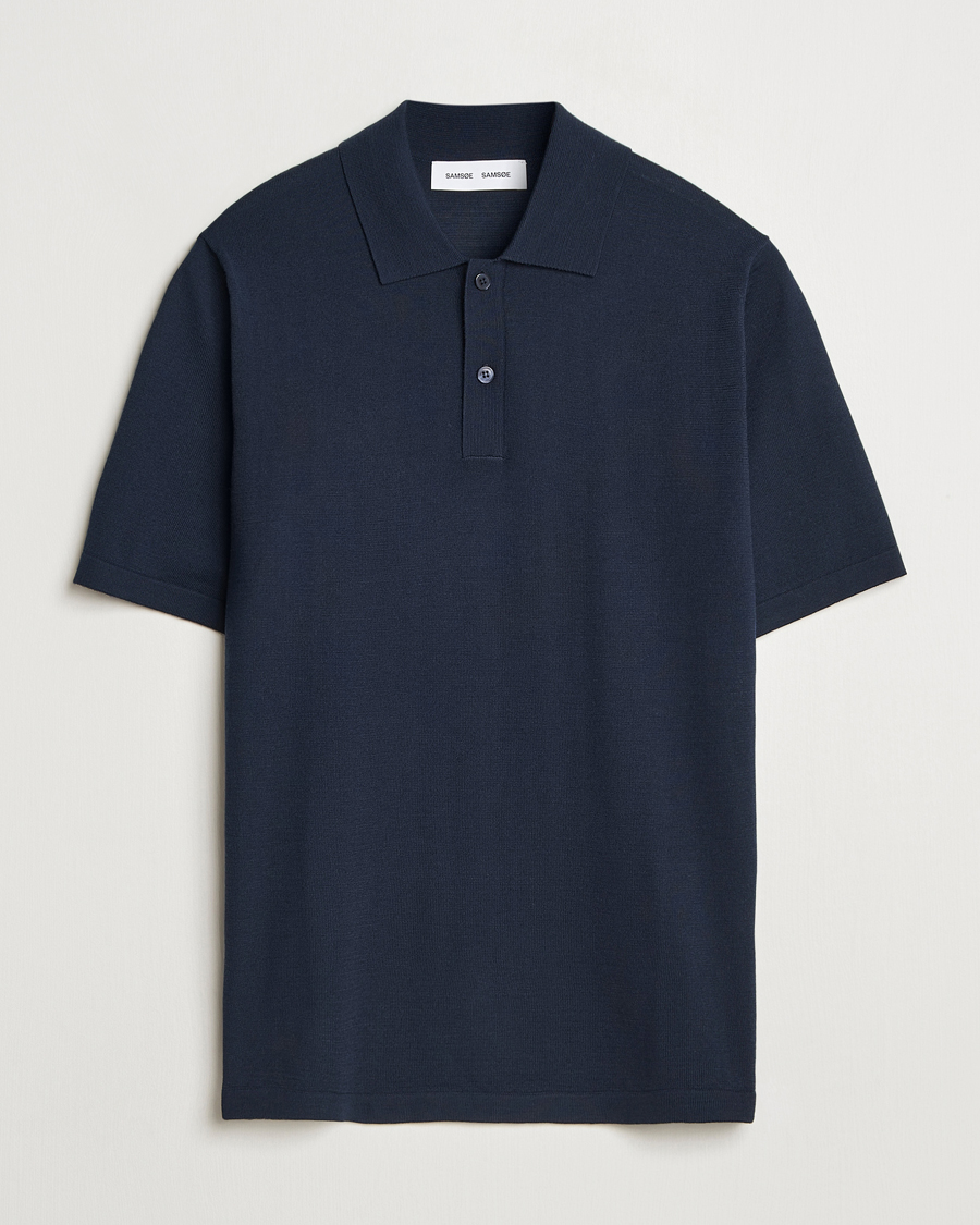 Men | Polo Shirts | Samsøe Samsøe | Sarown Knitted Polo Salute Navy