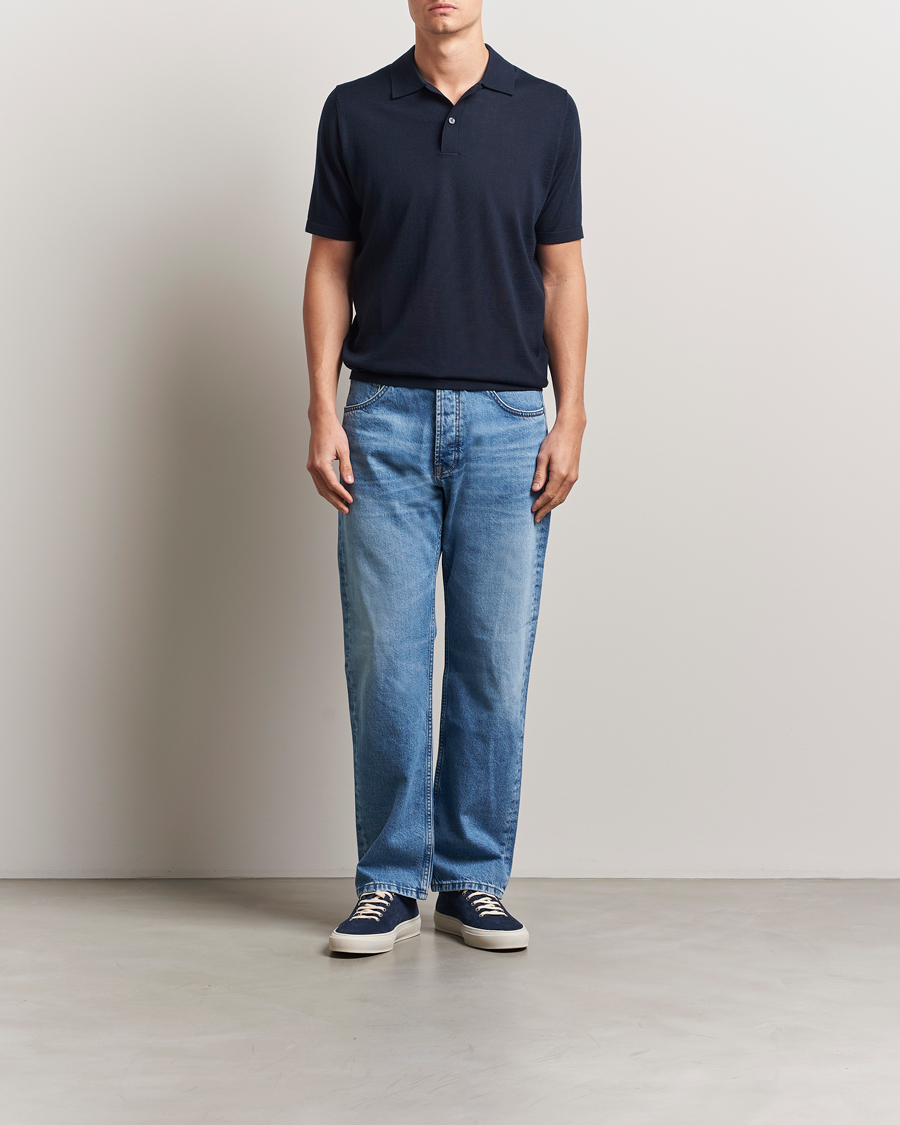 Men | Polo Shirts | Samsøe Samsøe | Sarown Knitted Polo Salute Navy