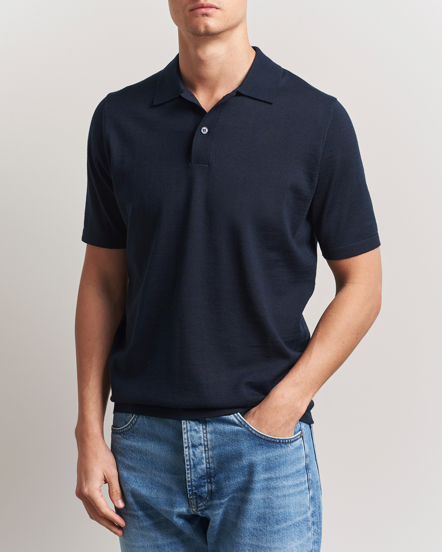 Men | Polo Shirts | Samsøe Samsøe | Sarown Knitted Polo Salute Navy