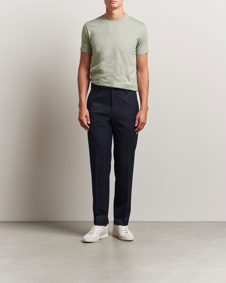 Men | T-Shirts | Sunspel | Riviera Midweight T-Shirt Pastel Green