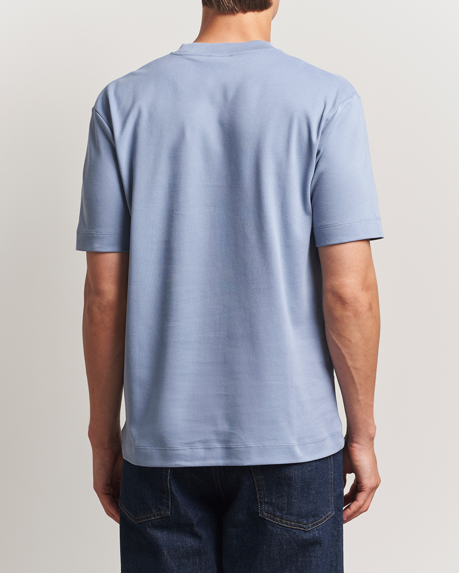 Men | T-Shirts | Sunspel | Heavy Weight Supima Cotton T-Shirt Vintage Blue
