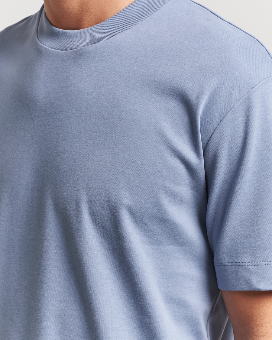 Men | T-Shirts | Sunspel | Heavy Weight Supima Cotton T-Shirt Vintage Blue