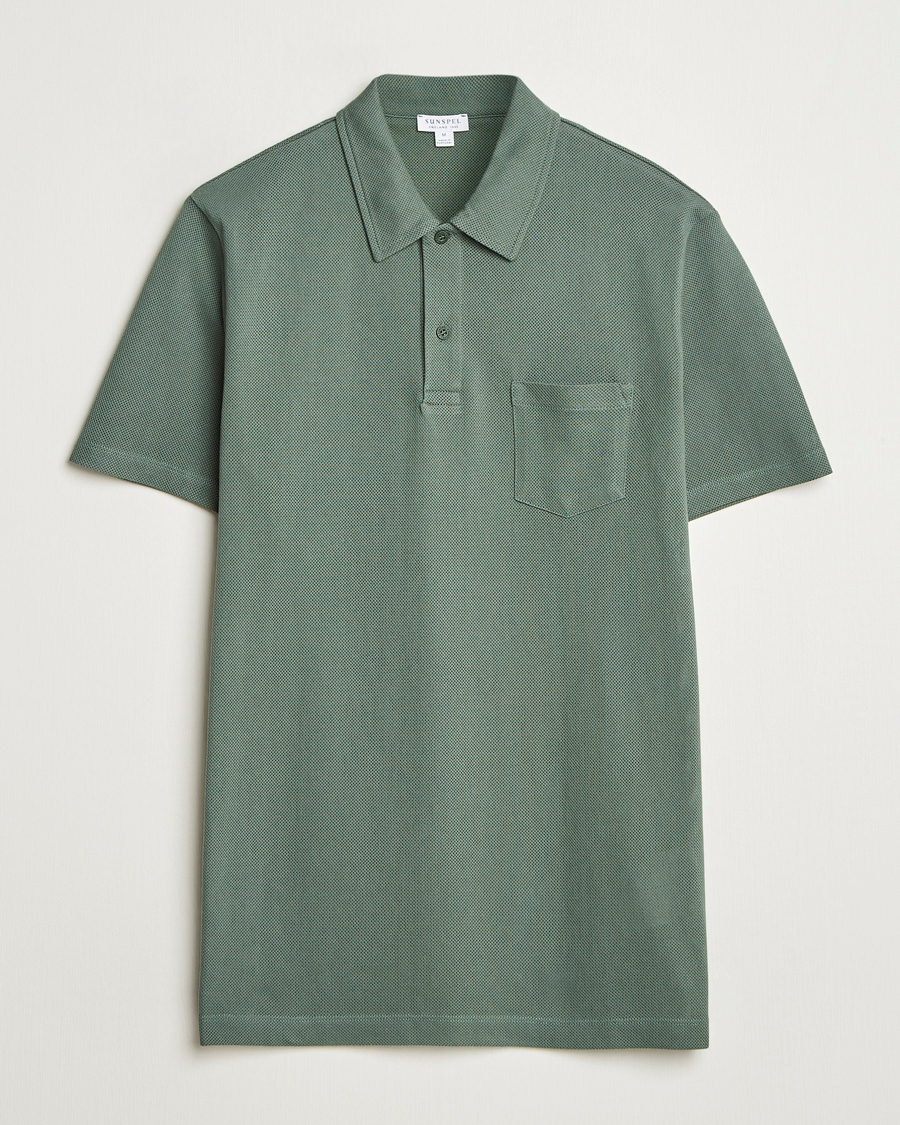 Men | Polo Shirts | Sunspel | Riviera Polo Shirt Dusk Green