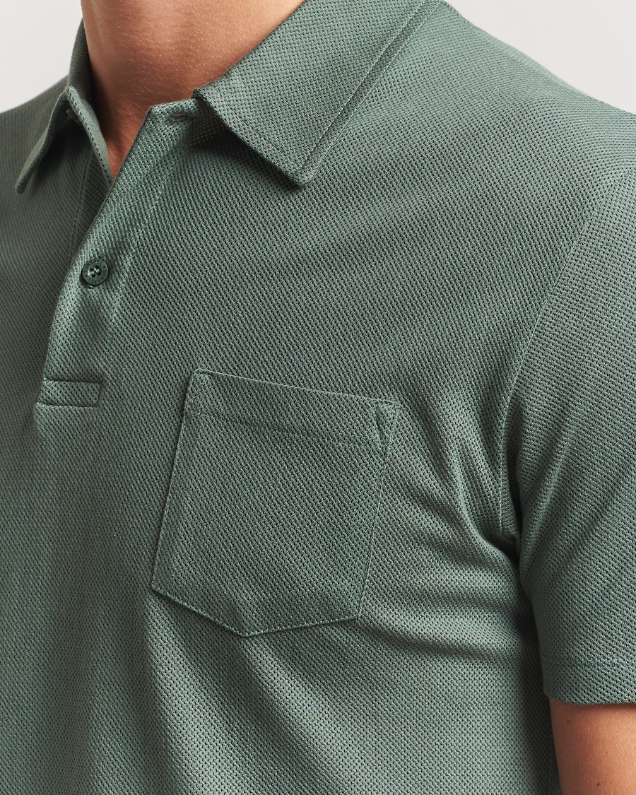 Men | Polo Shirts | Sunspel | Riviera Polo Shirt Dusk Green
