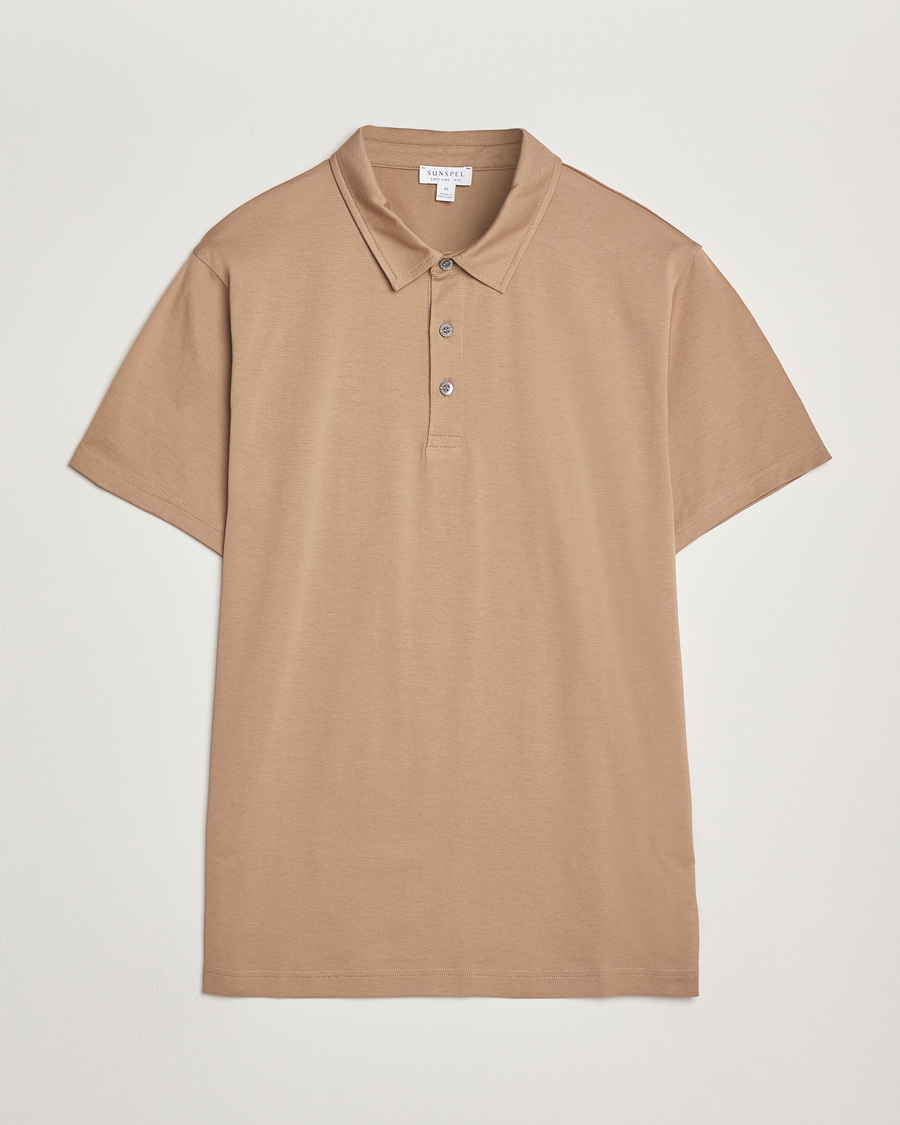 Men | Polo Shirts | Sunspel | Cotton Jersey Polo Dune