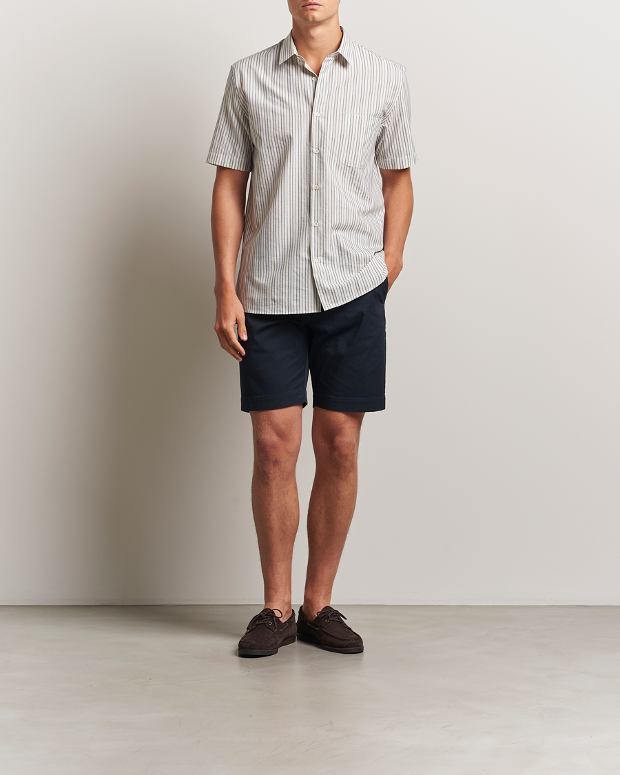 Men | Shorts | Sunspel | Cotton Chino Shorts Navy