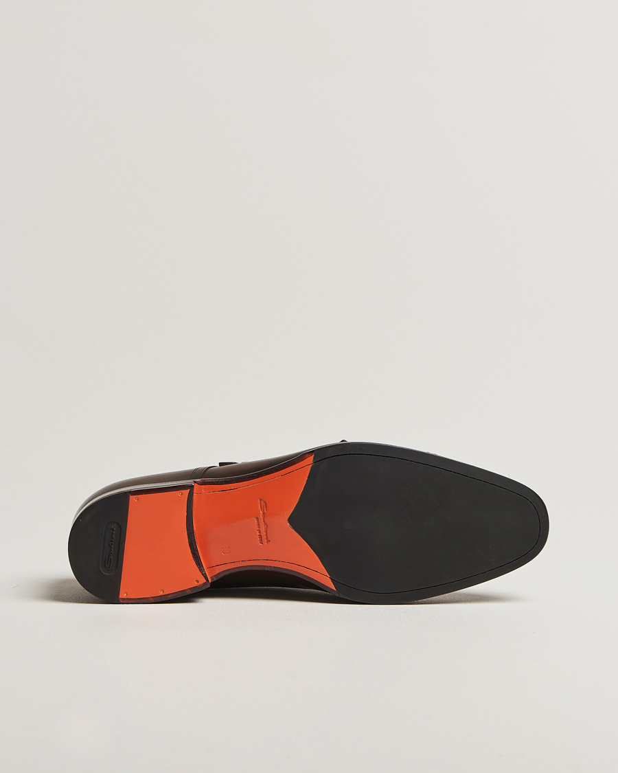 Men | Monk Strap Shoes | Santoni | Adrian Double Monk Dark Brown Calf