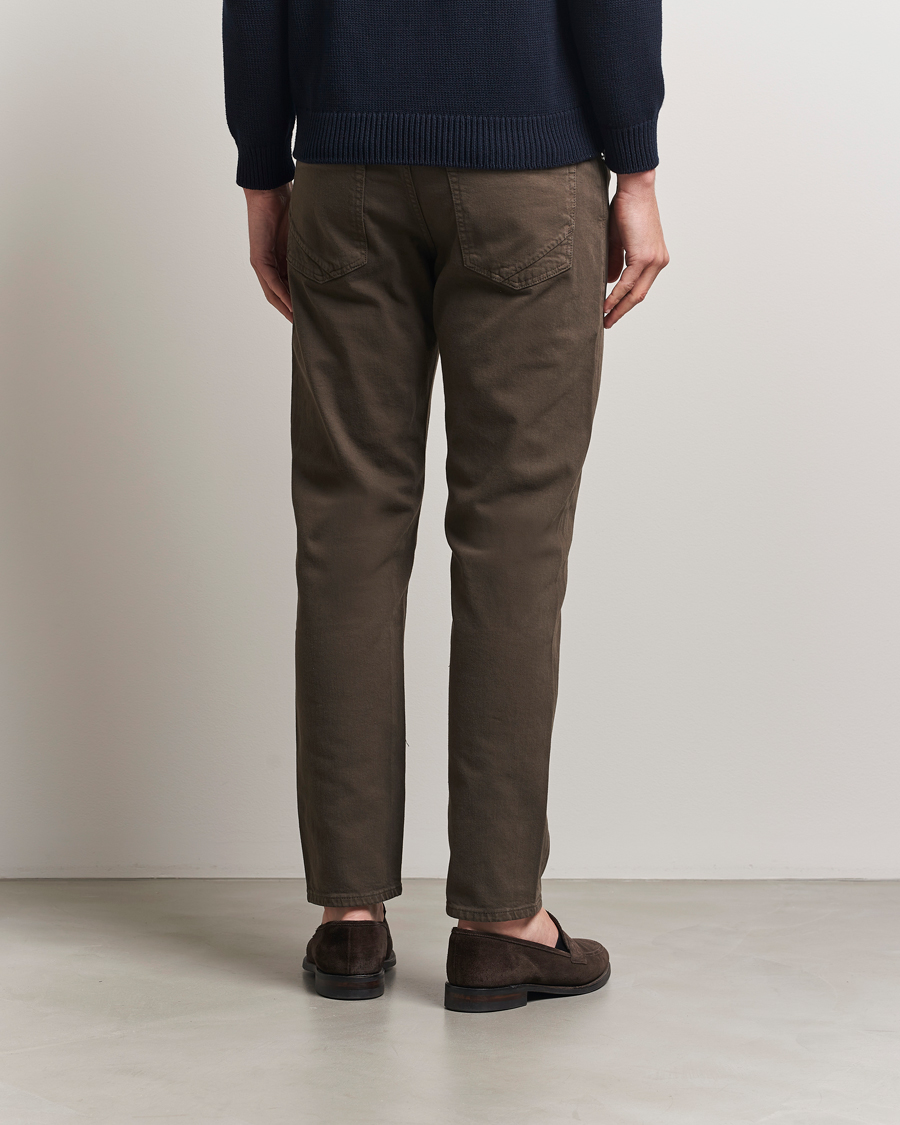 Men | Trousers | Incotex | 5-Pocket Cotton Stretch Pants Dark Brown