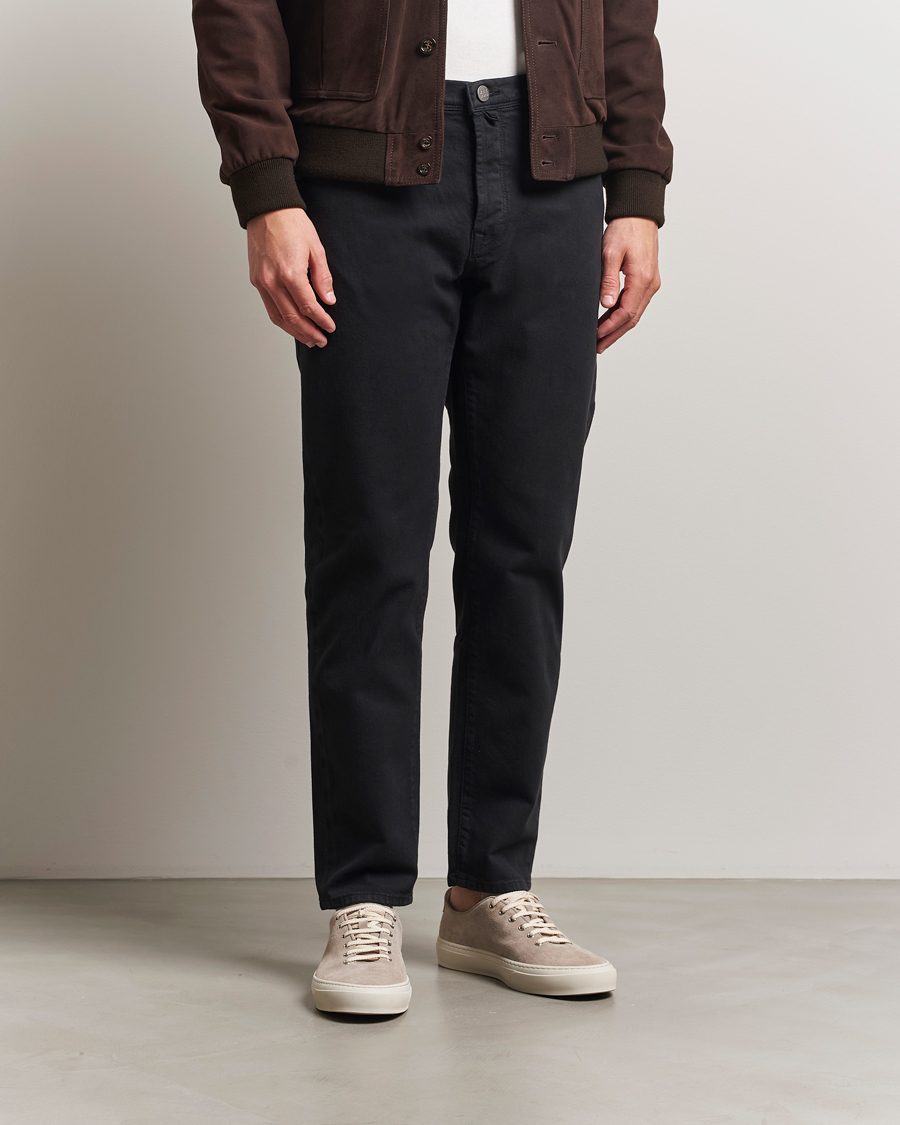 Men | Trousers | Incotex | 5-Pocket Cotton Stretch Pants Black