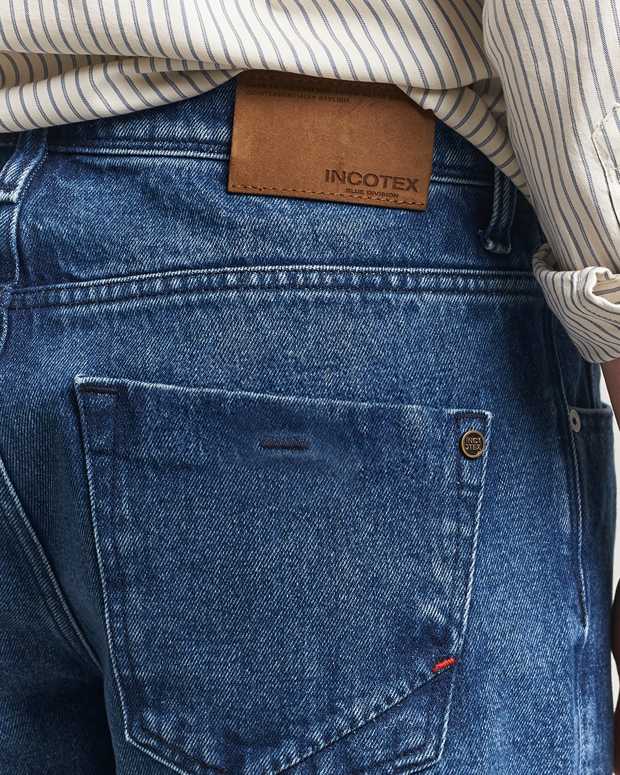 Men | Jeans | Incotex | 5-Pocket Stretch Denim Dark Wash