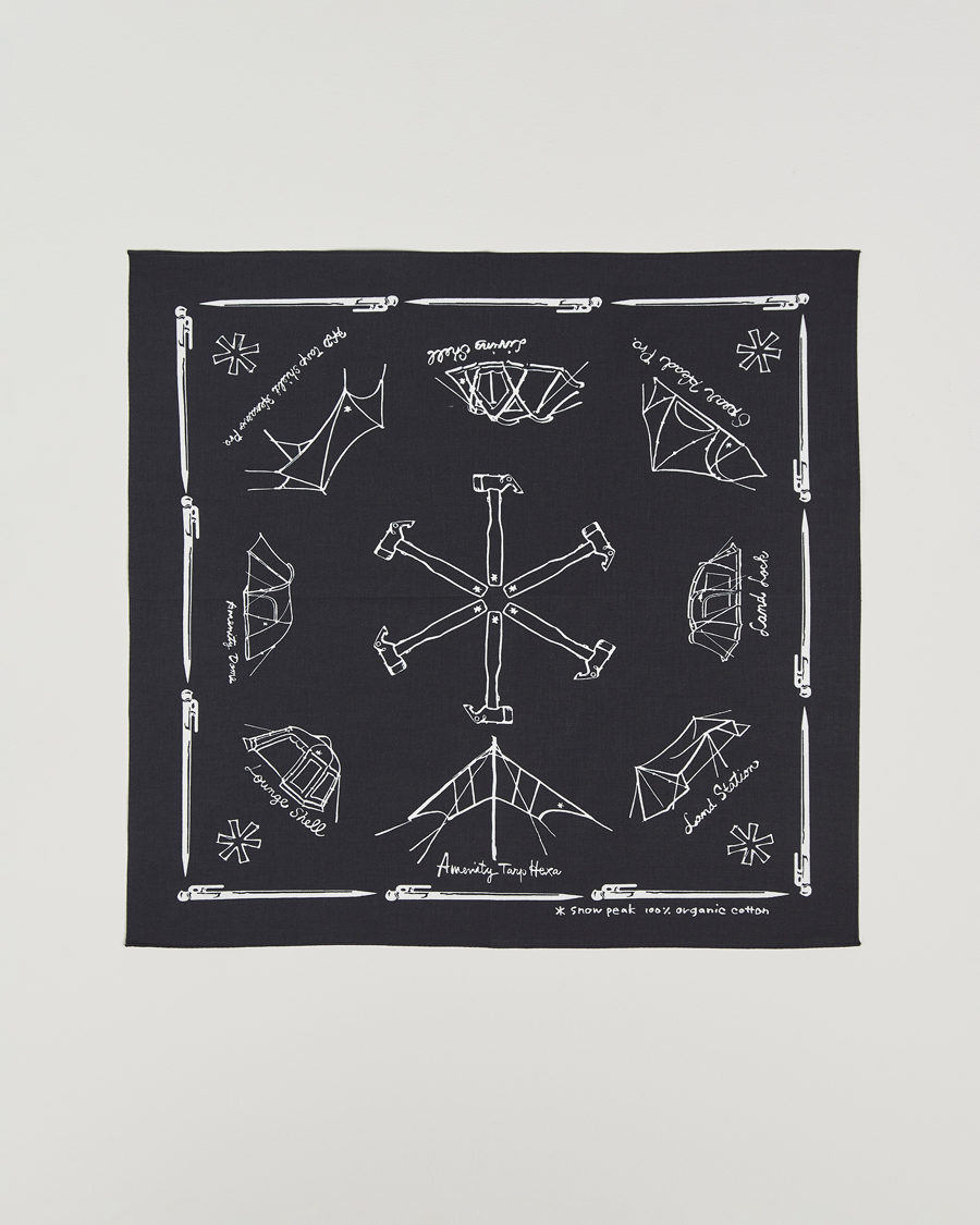 Men | Dress Scarves | Snow Peak | OG Cotton Noaspbi Bandana Black