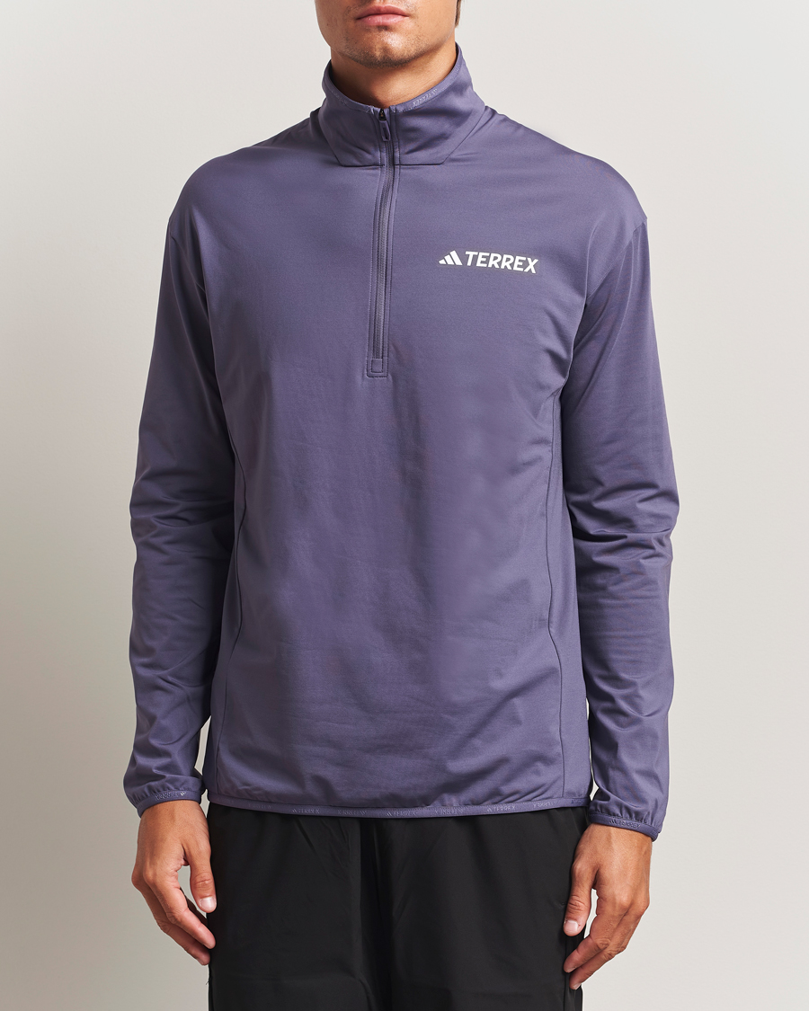 Men | Sweaters & Knitwear | adidas Performance | MT Lightweight Half Zip Navy