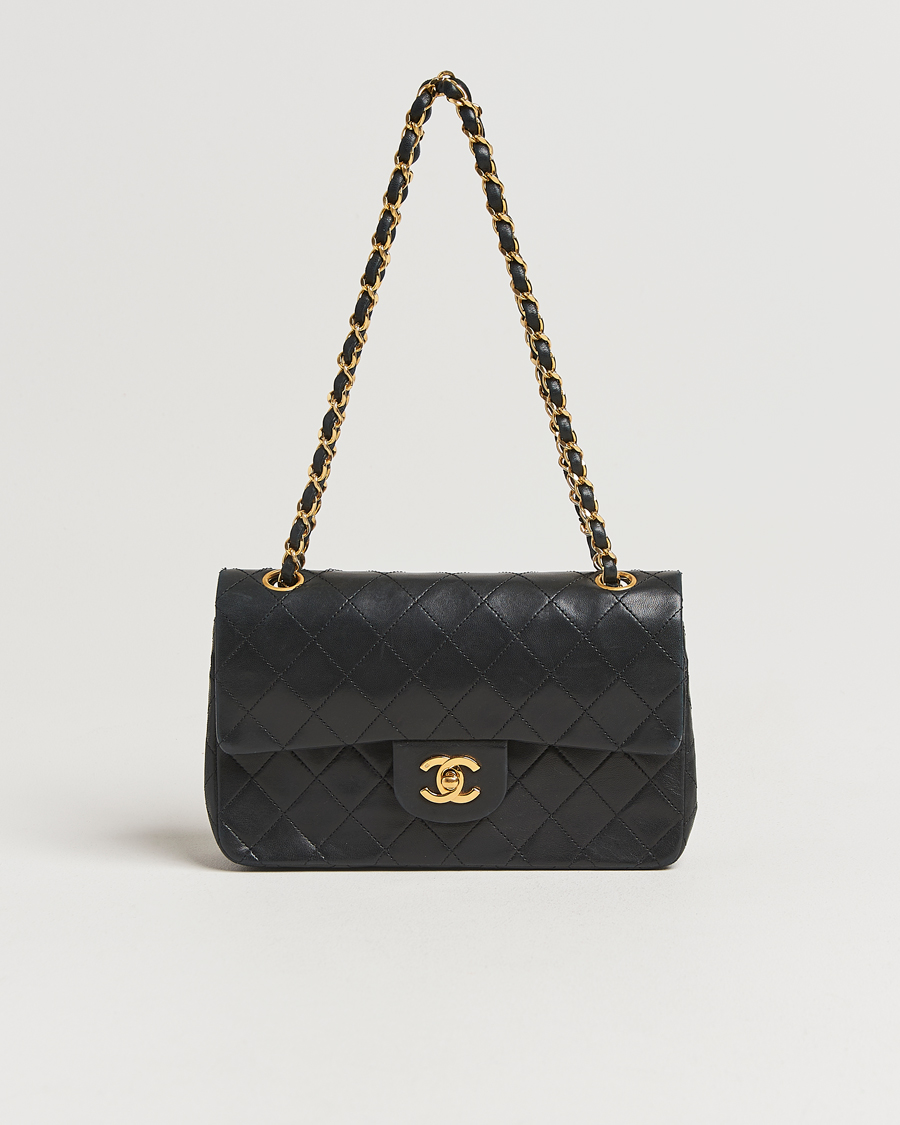 Men | Gifts for Her | Chanel Pre-Owned | Classic Double Flap Small Lambskin Black