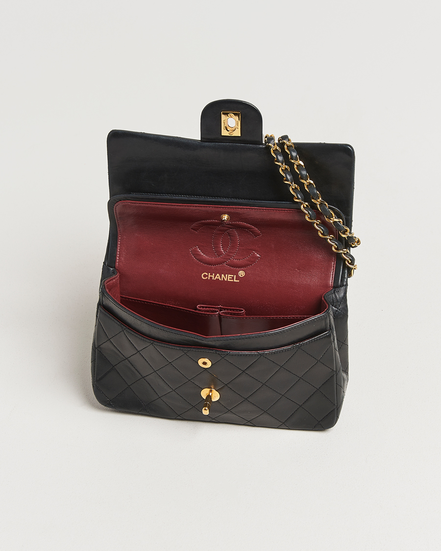 Men | Gifts for Her | Chanel Pre-Owned | Classic Double Flap Small Lambskin Black