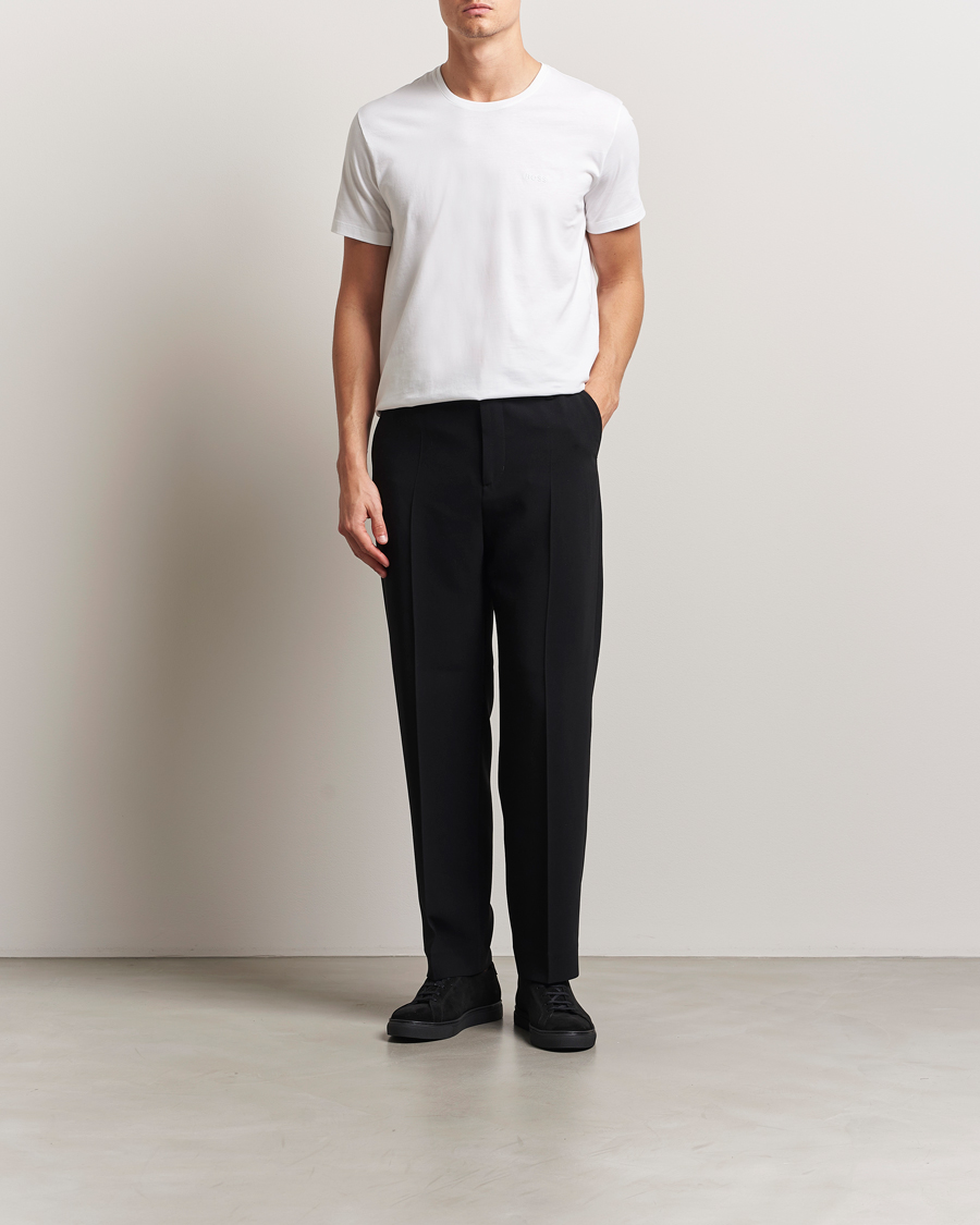 Men | T-Shirts | BOSS BLACK | 2-Pack Relaxed Fit Crew Neck T-Shirt White