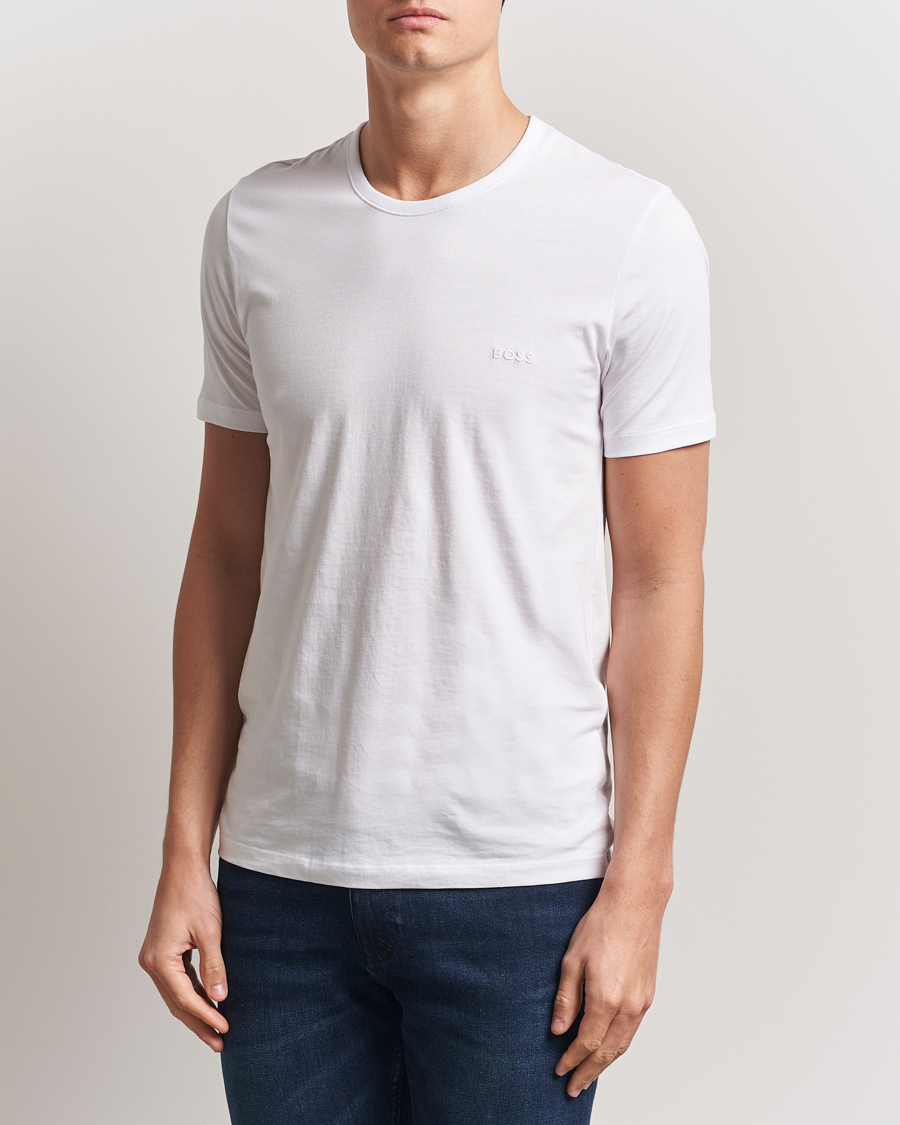 Men | T-Shirts | BOSS BLACK | 3-Pack Crew Neck T-Shirt White