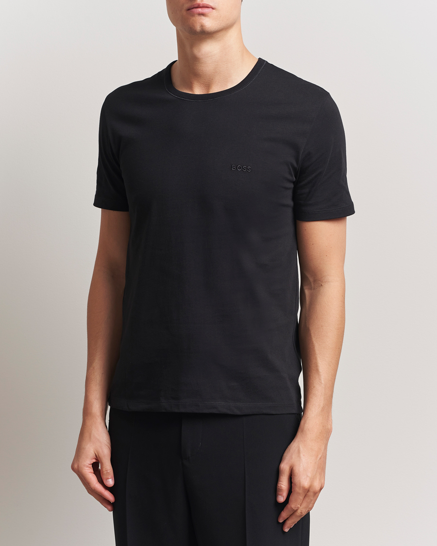 Men | T-Shirts | BOSS BLACK | 3-Pack Crew Neck T-Shirt Black/Blue/Grey