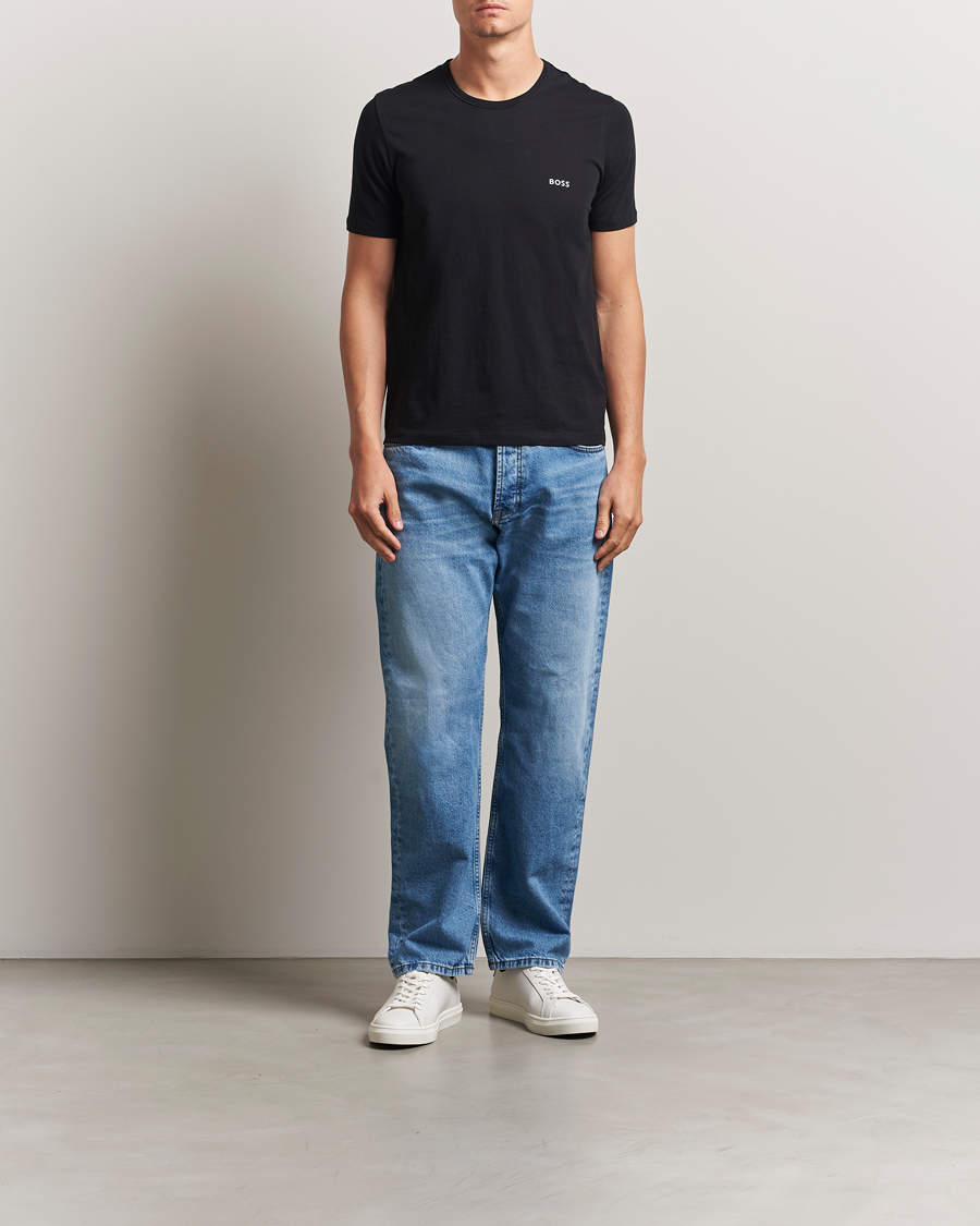 Men | T-Shirts | BOSS BLACK | 3-Pack Crew Neck T-Shirt White/Navy/Black
