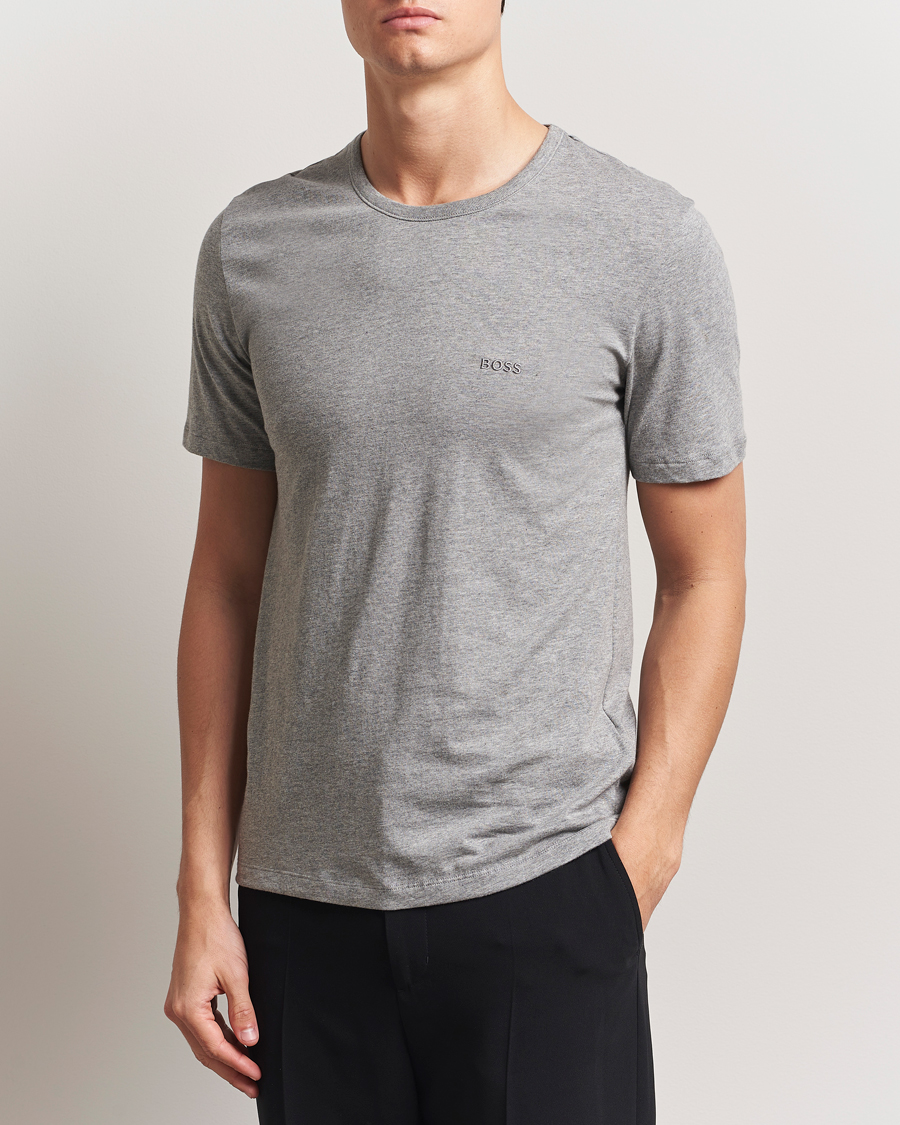 Men | T-Shirts | BOSS BLACK | 3-Pack Crew Neck T-Shirt White/Grey/Black
