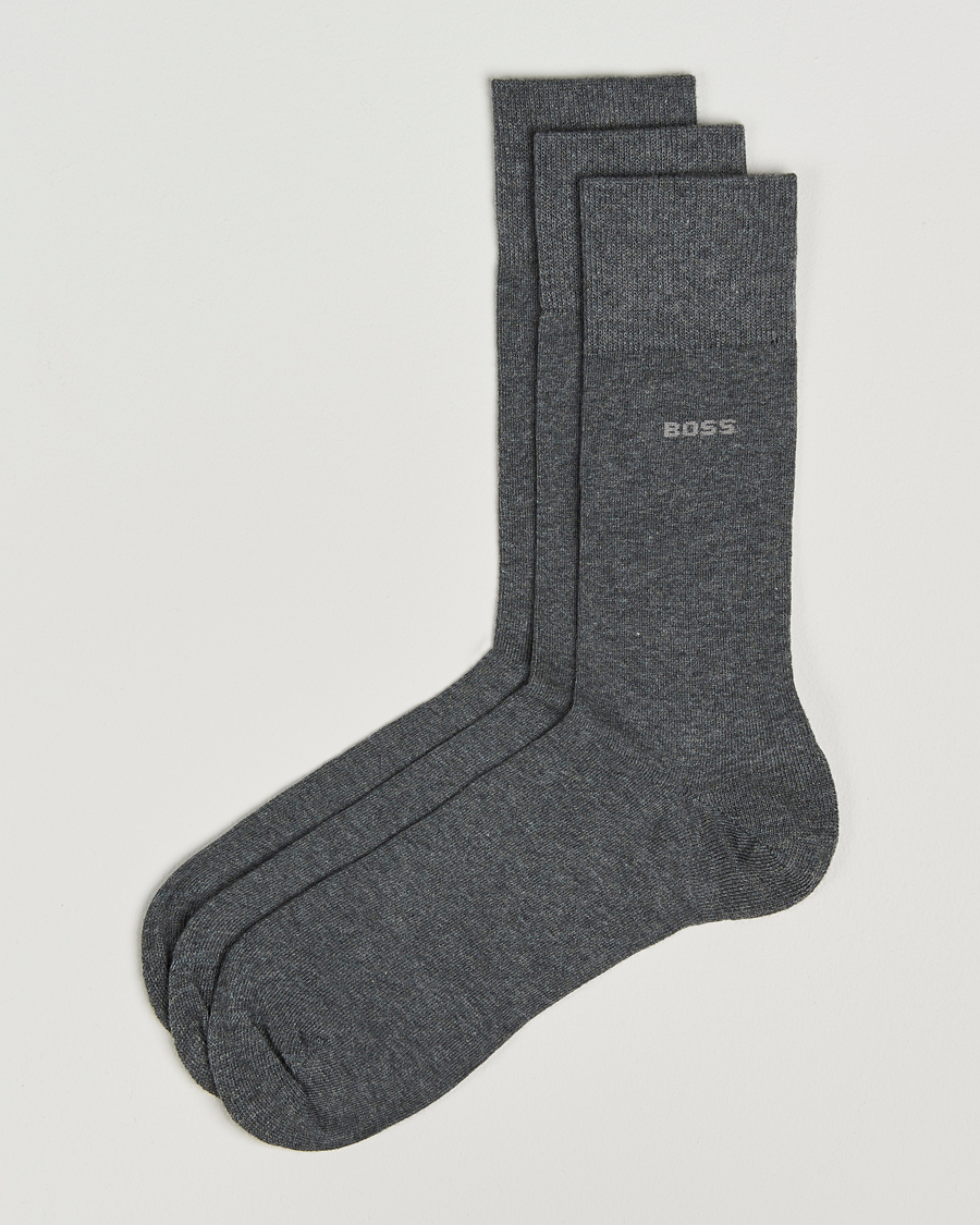 Men | Underwear & Socks | BOSS BLACK | 3-Pack RS Uni Socks Medium Grey