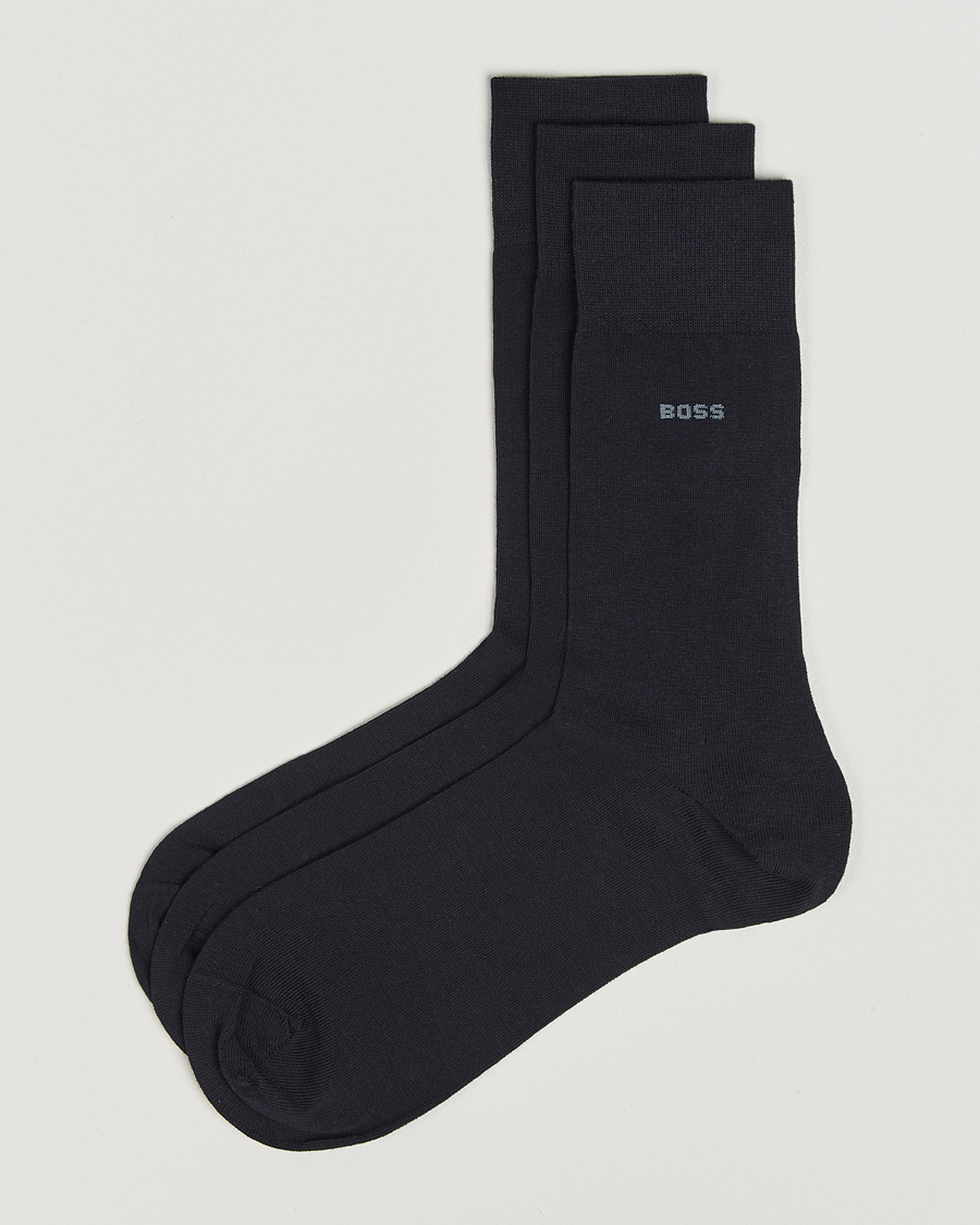 Men | Underwear & Socks | BOSS BLACK | 3-Pack RS Uni Socks Dark Blue