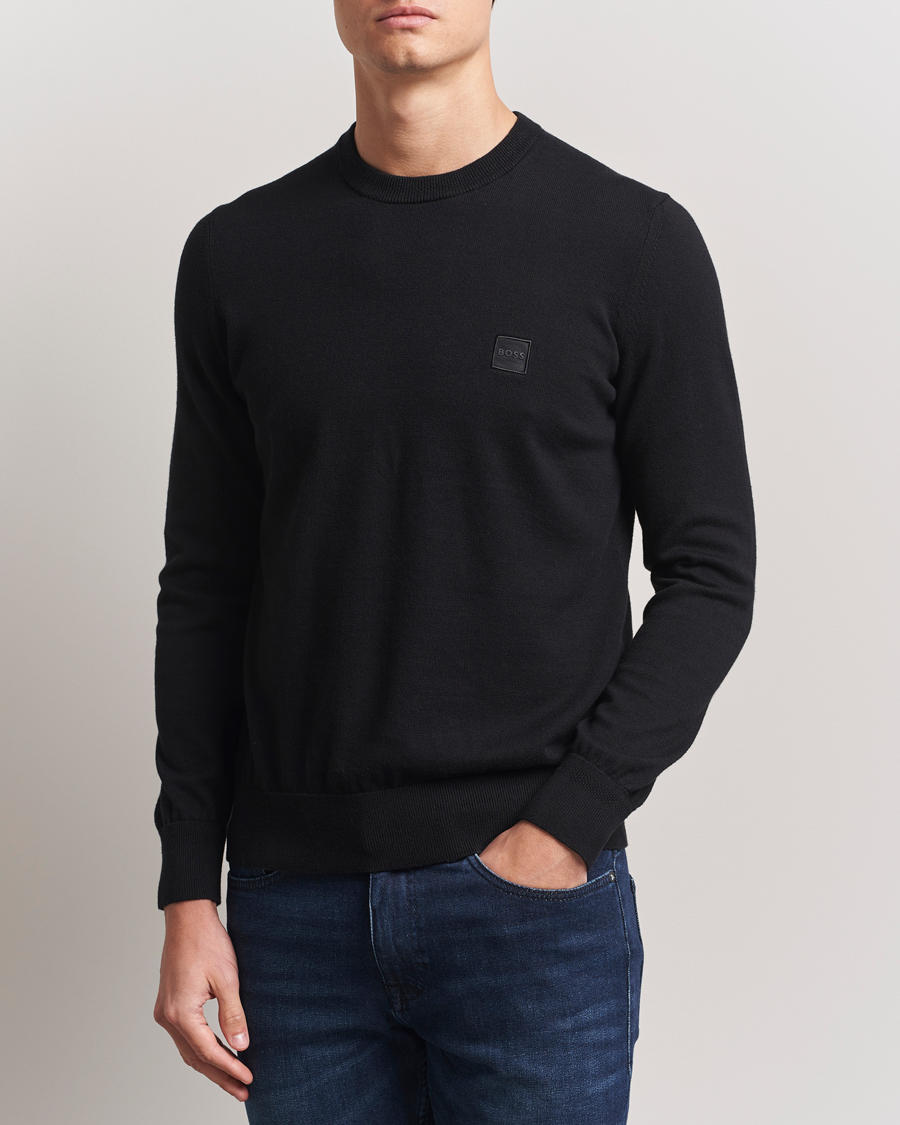 Men | Sweaters & Knitwear | BOSS ORANGE | Kanovano Knitted Sweater Black