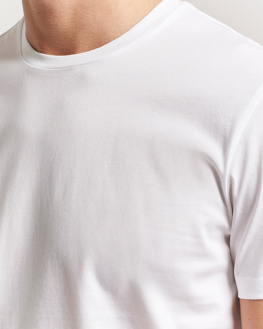 Men | T-Shirts | BOSS BLACK | Tessler Mercerized Crew Neck T-Shirt White