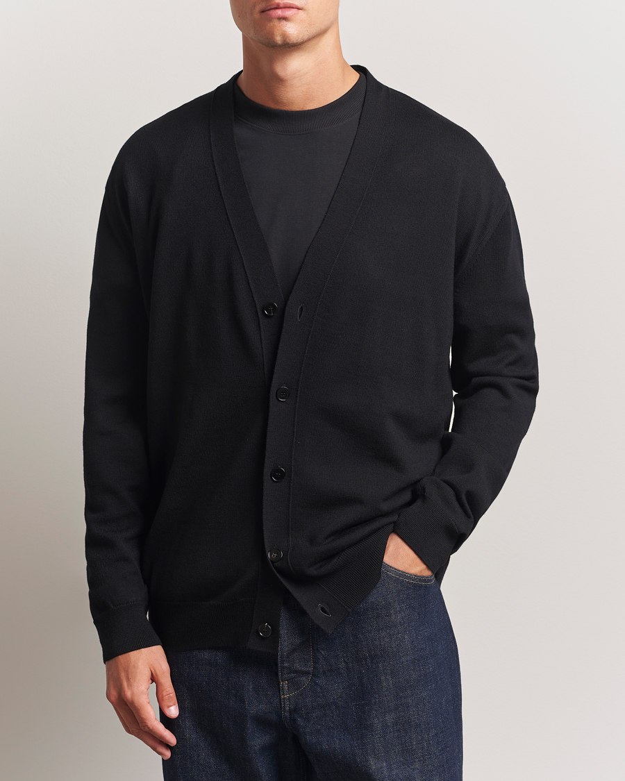 Men | Sweaters & Knitwear | Jil Sander | Superfine Merino Cardigan Black