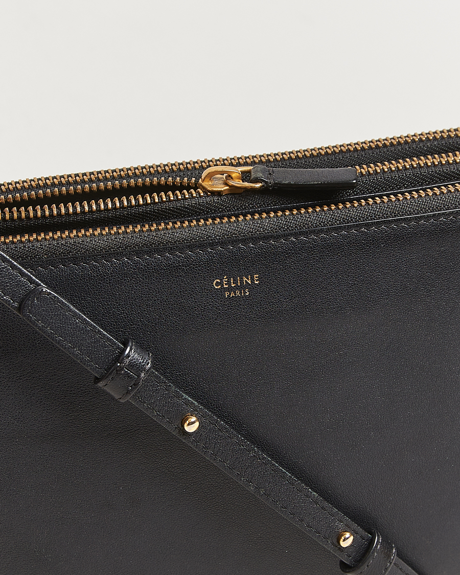 Men | Gifts for Her | Celine Pre-Owned | Trio Bag Small Leather Black