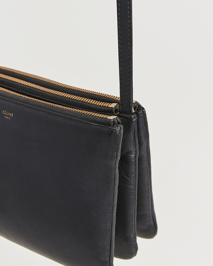 Men | Gifts for Her | Celine Pre-Owned | Trio Bag Small Leather Black