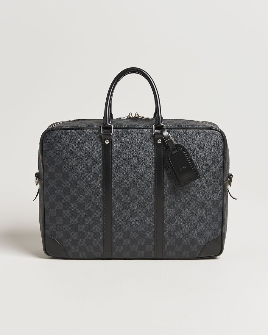 Men | Pre-Owned & Vintage Bags | Louis Vuitton Pre-Owned | Porte-Documents Voyage Briefcase Damier Graphite