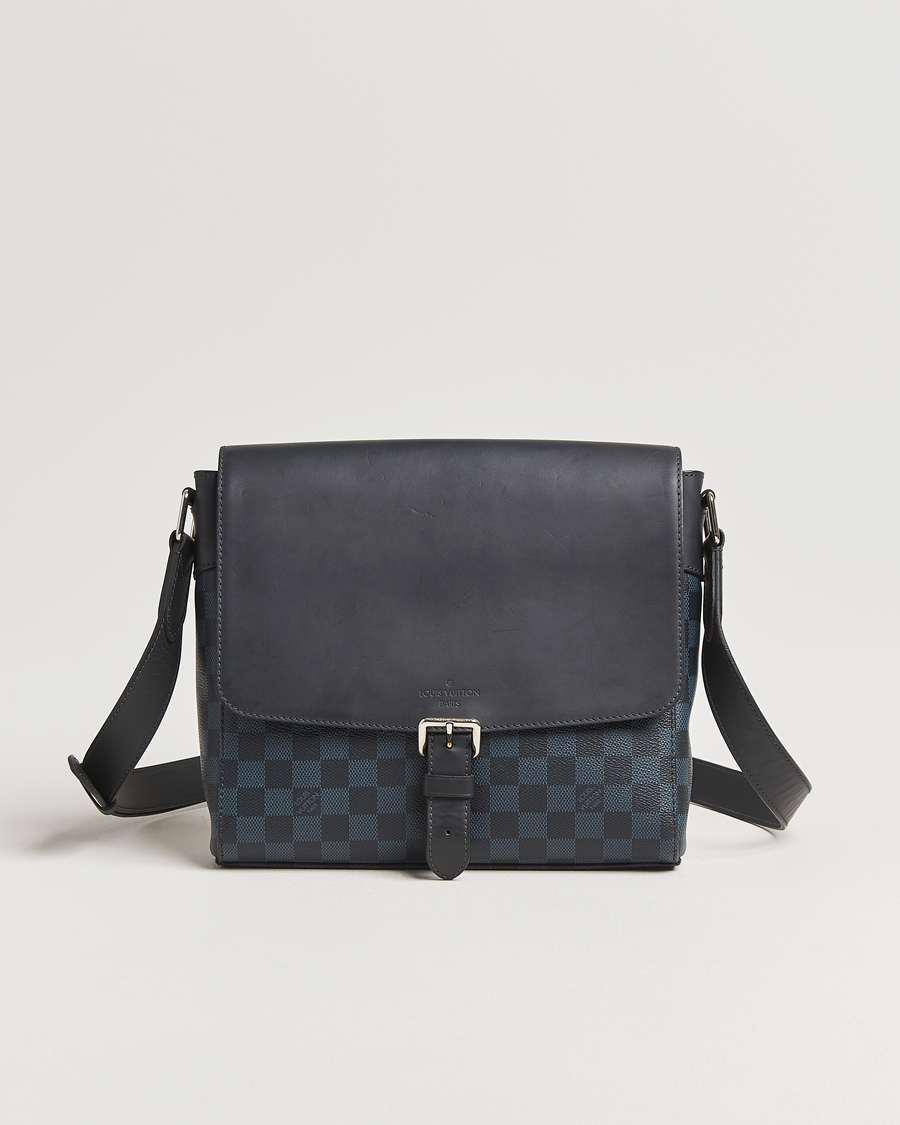 Men | Pre-Owned & Vintage Bags | Louis Vuitton Pre-Owned | Newport Messenger PM Damier Cobalt