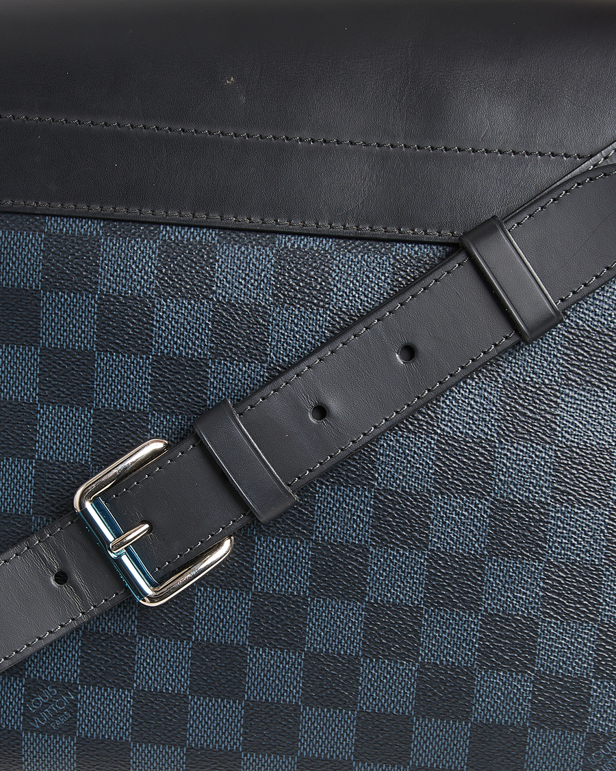 Men | Pre-Owned & Vintage Bags | Louis Vuitton Pre-Owned | Newport Messenger PM Damier Cobalt