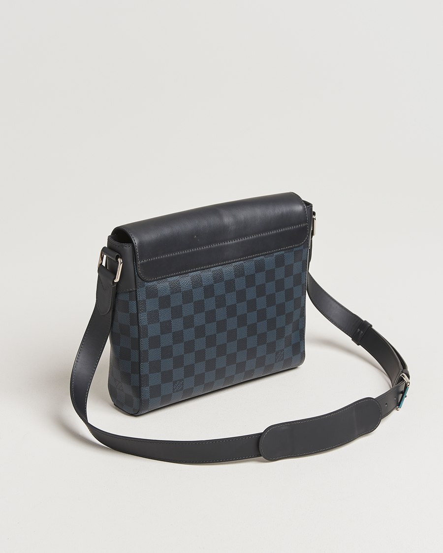 Men | Pre-Owned & Vintage Bags | Louis Vuitton Pre-Owned | Newport Messenger PM Damier Cobalt