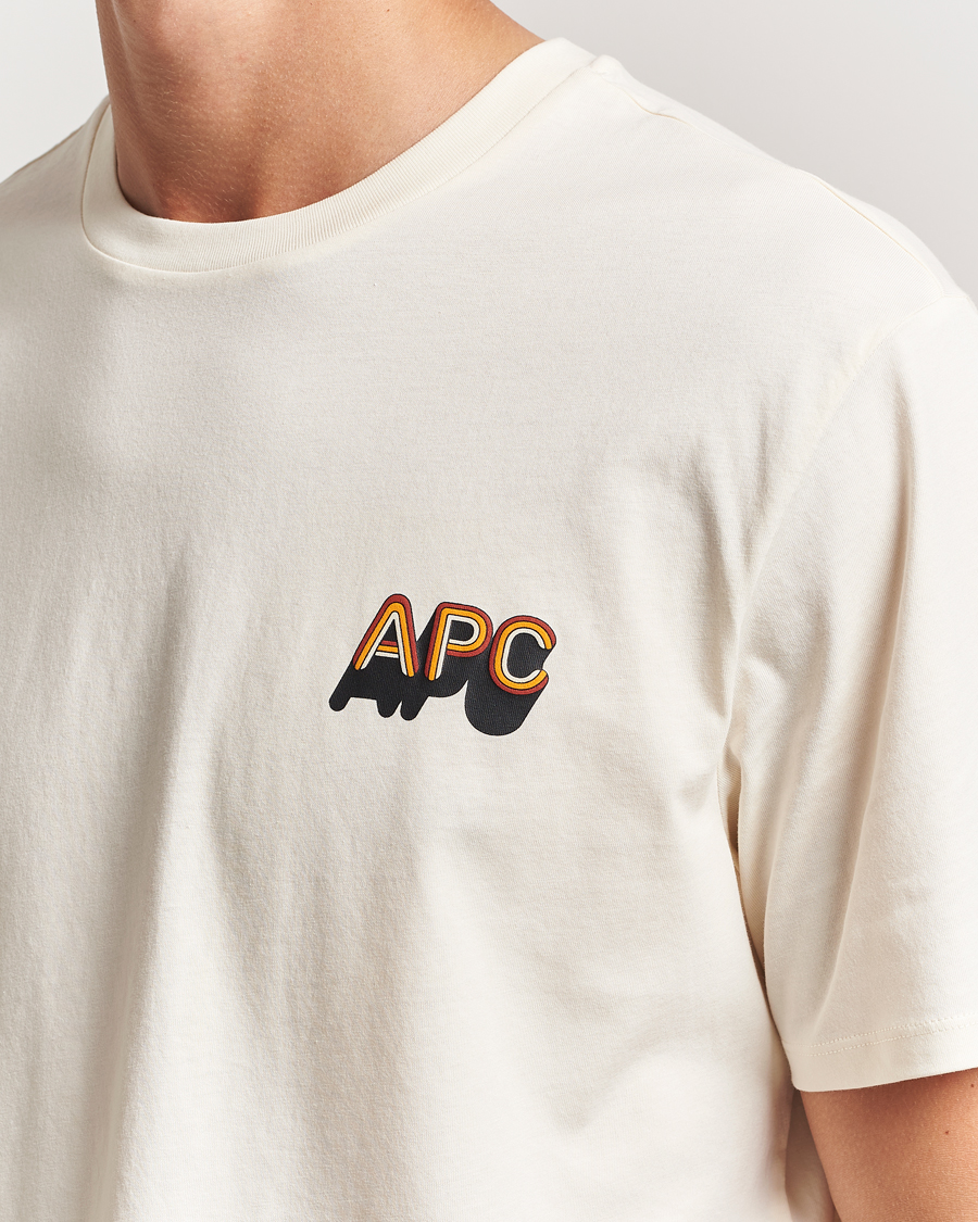 Men | T-Shirts | A.P.C. | 70's Logo T-Shirt Ecru