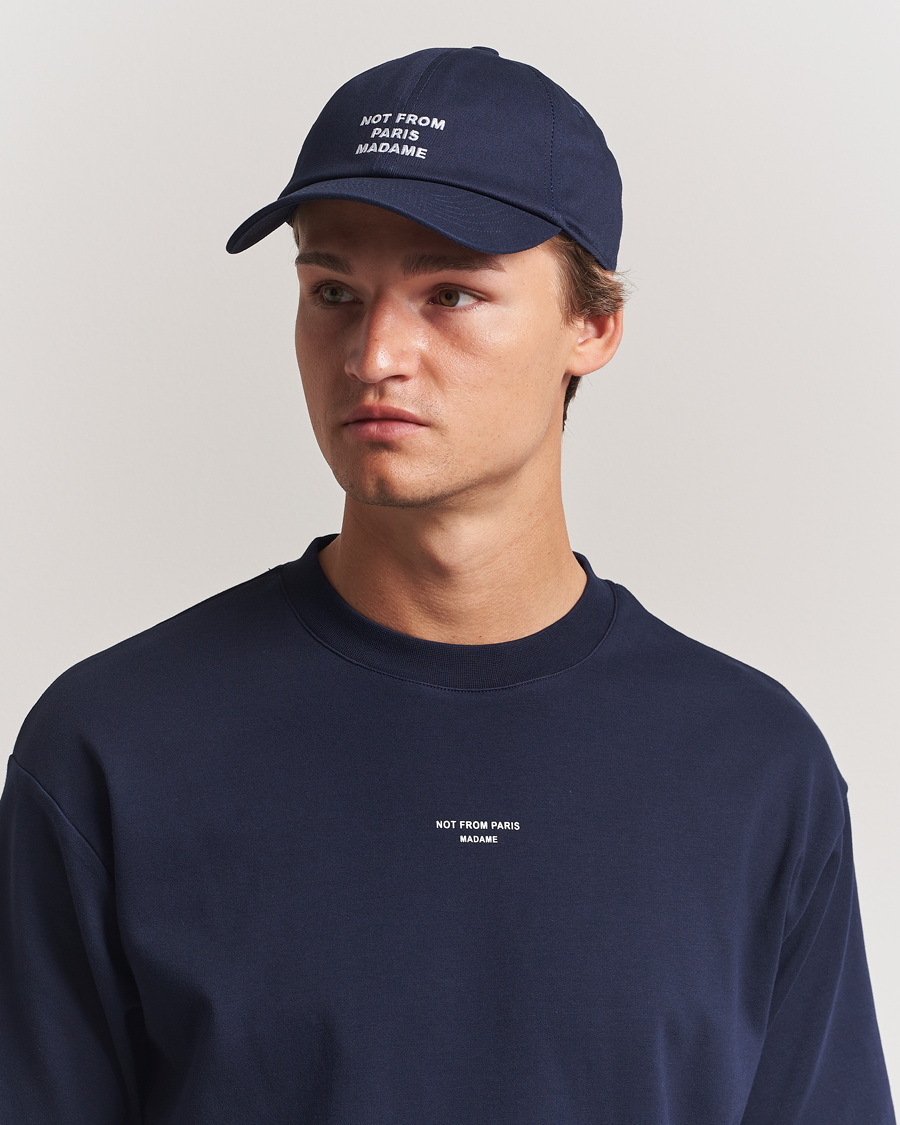 Men | Hats & Caps | Drôle de Monsieur | Slogan Baseball Cap Navy