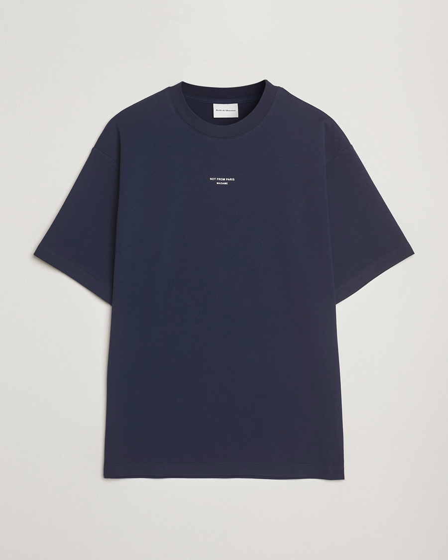 Men | T-Shirts | Drôle de Monsieur | Classic Slogan T-Shirt Navy