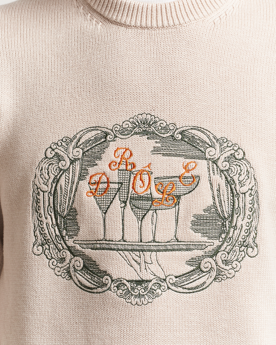 Men | Sweaters & Knitwear | Drôle de Monsieur | Plateau Knitted Sweater Natural Beige