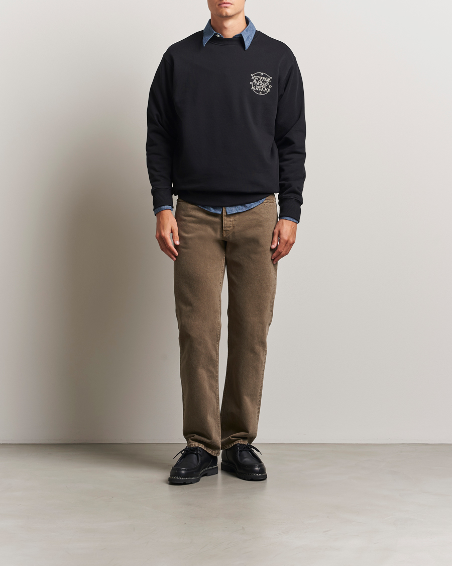 Men | Sweaters & Knitwear | Drôle de Monsieur | Slogan Tresses Sweatshirt Black