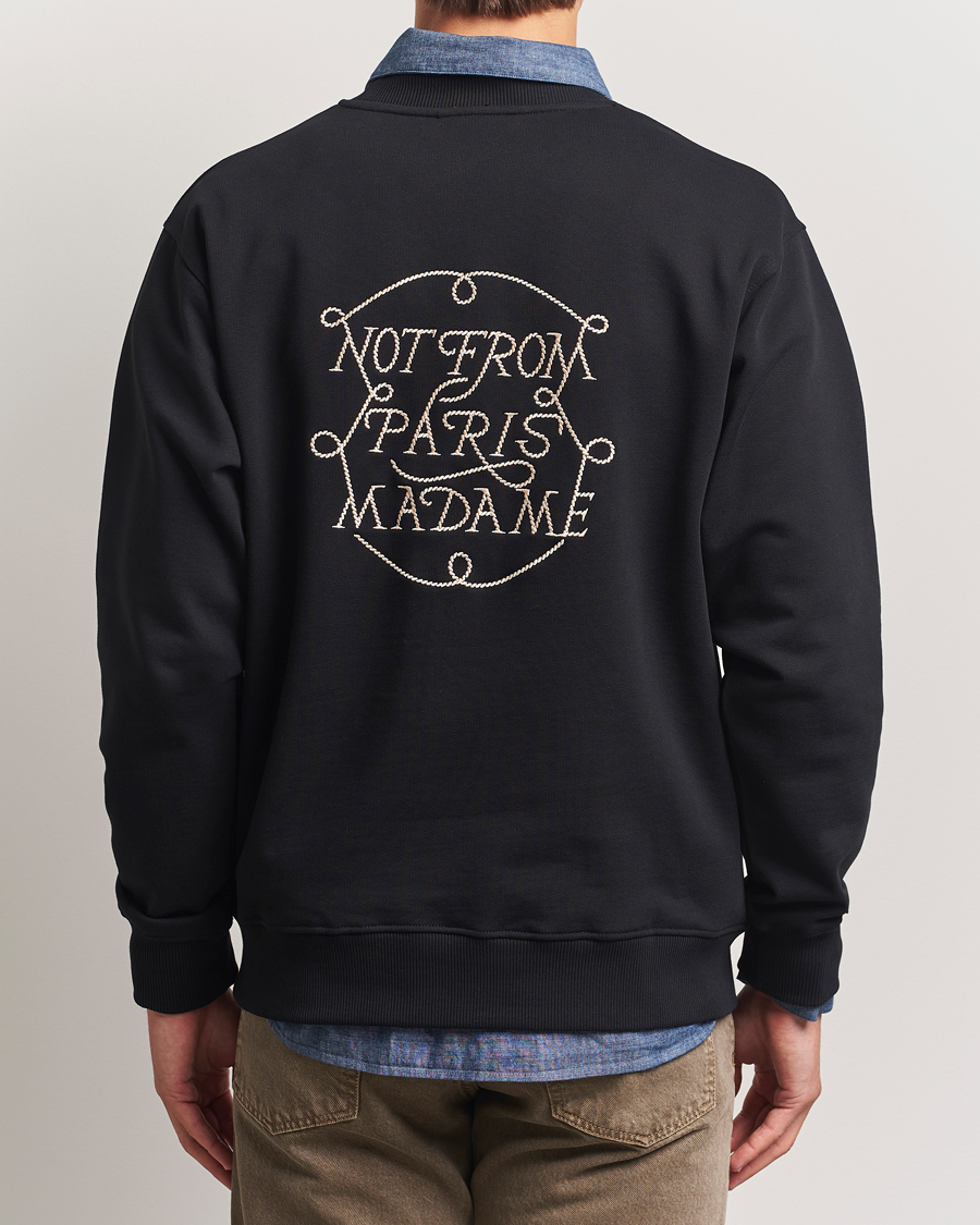Men | Sweaters & Knitwear | Drôle de Monsieur | Slogan Tresses Sweatshirt Black