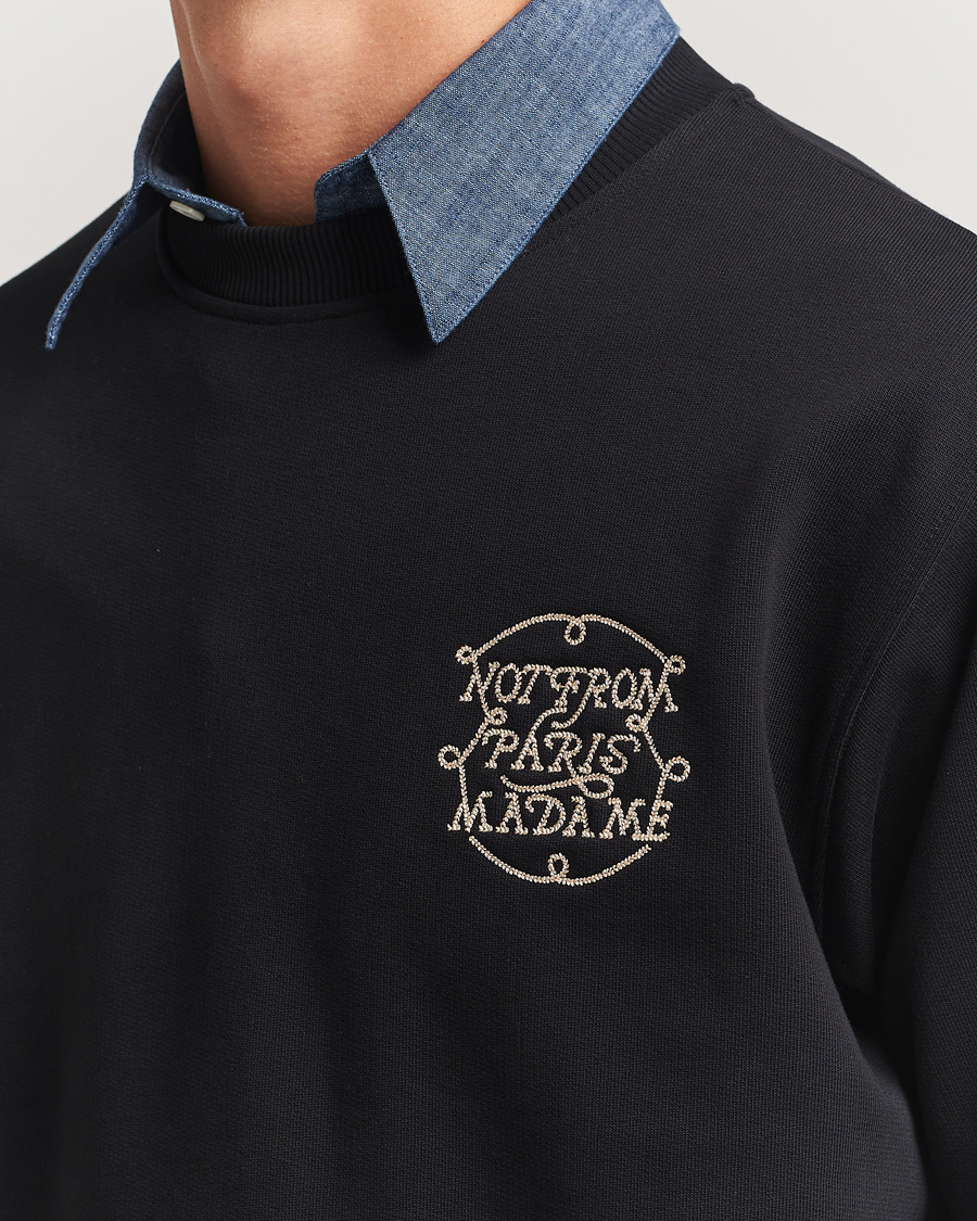 Men | Sweaters & Knitwear | Drôle de Monsieur | Slogan Tresses Sweatshirt Black