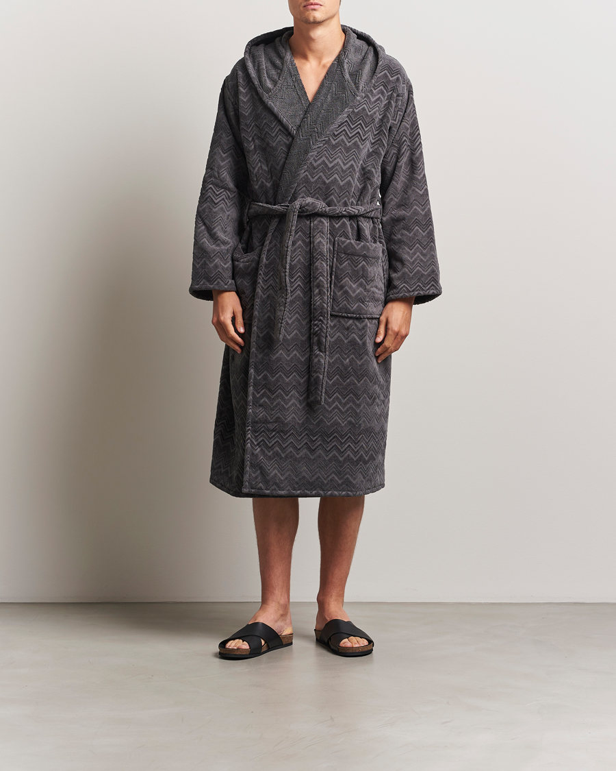 Men | Pyjamas & Robes | Missoni Home | Chalk Bathrobe Anthracite Grey