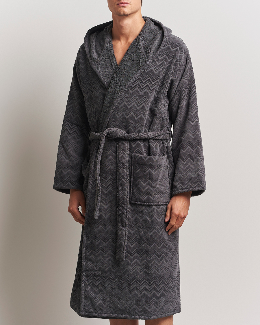 Men | Pyjamas & Robes | Missoni Home | Chalk Bathrobe Anthracite Grey