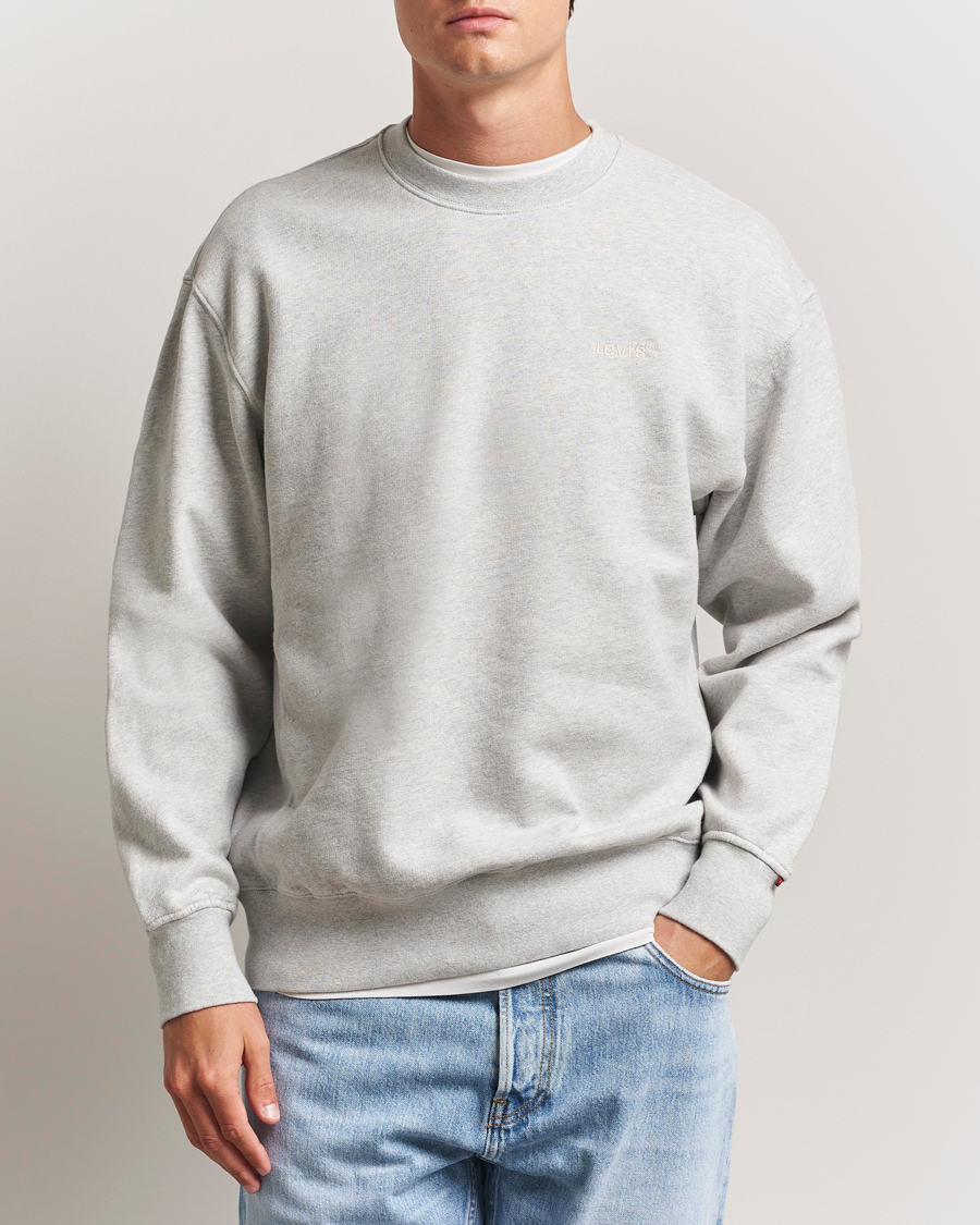 Men | Sweaters & Knitwear | Levi's | Authentic Crew Neck Sweatshirt Light Grey Heather