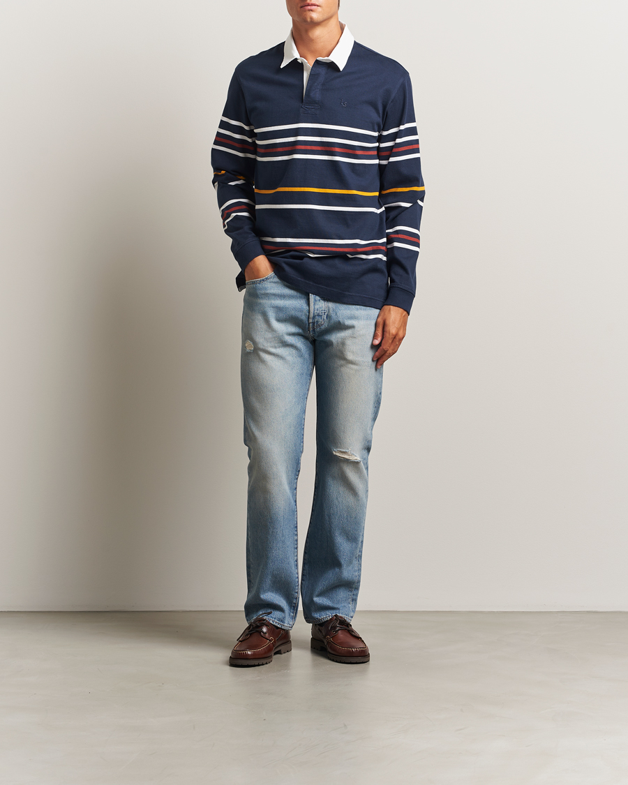 Men | Sweaters & Knitwear | Levi's | Union Striped Rugby Sweater Navy Blazer