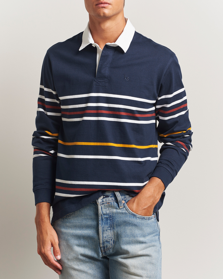 Men | Sweaters & Knitwear | Levi's | Union Striped Rugby Sweater Navy Blazer