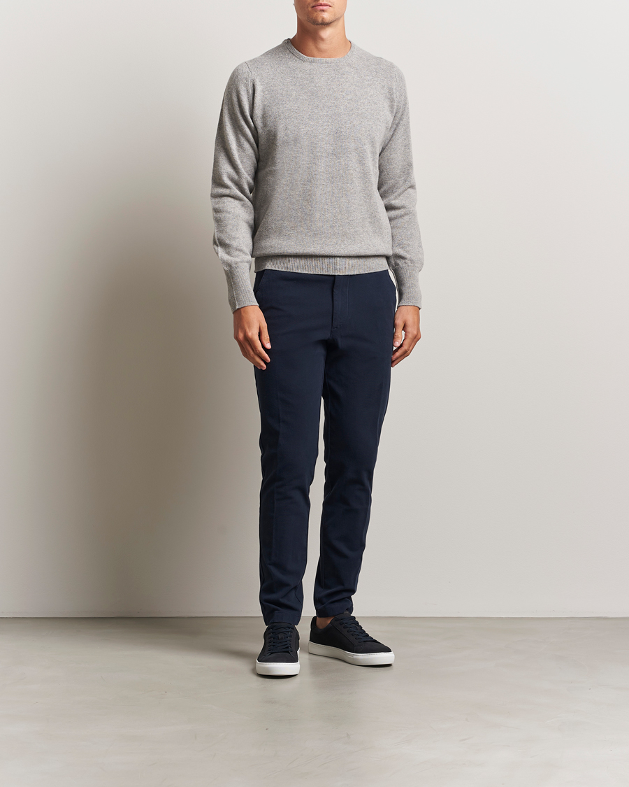 Men | Trousers | BOSS BLACK | Kaiton Structured Chinos Dark Blue