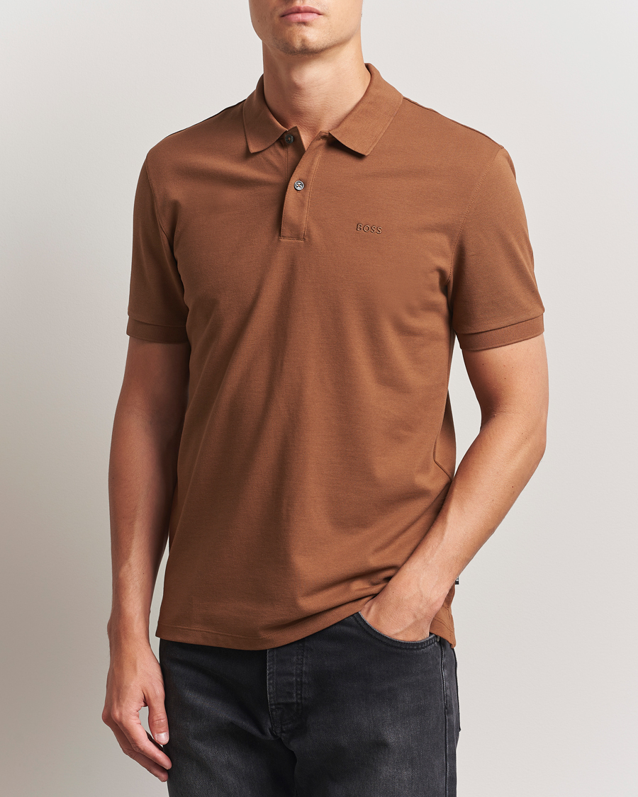 Men | Polo Shirts | BOSS BLACK | Pallas Polo Medium Brown