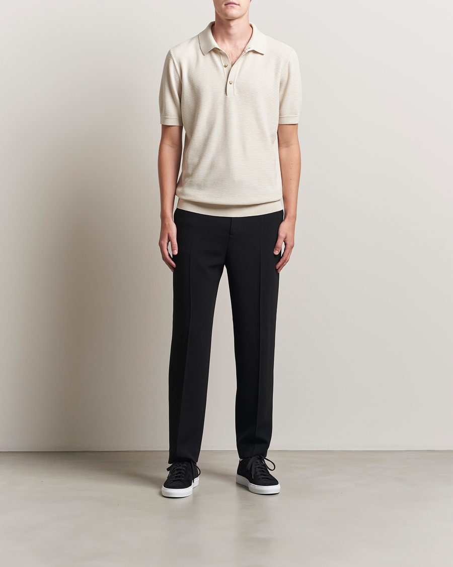 Men | Polo Shirts | BOSS BLACK | Lanotti Knitted Polo Open White