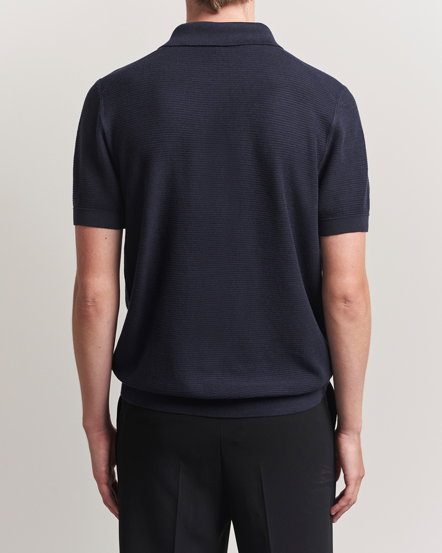 Men | Polo Shirts | BOSS BLACK | Lanotti Knitted Polo Dark Blue